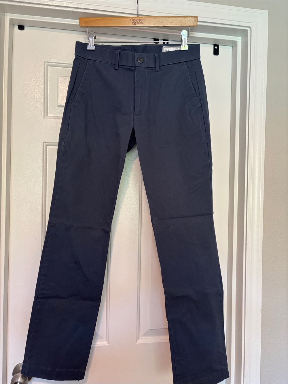 GAP Men's Navy Blue Straight Chinos